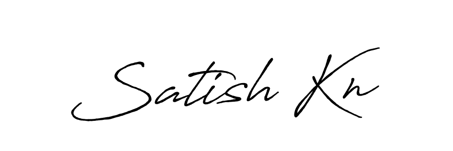 Make a beautiful signature design for name Satish Kn. With this signature (Antro_Vectra_Bolder) style, you can create a handwritten signature for free. Satish Kn signature style 7 images and pictures png