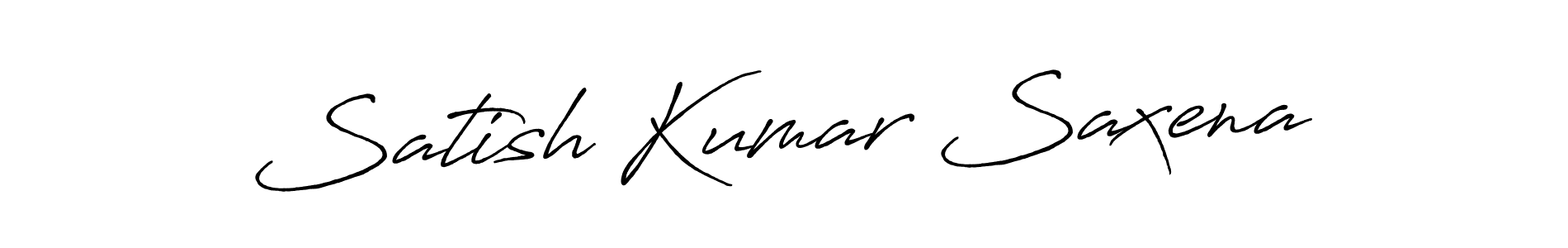 Create a beautiful signature design for name Satish Kumar Saxena. With this signature (Antro_Vectra_Bolder) fonts, you can make a handwritten signature for free. Satish Kumar Saxena signature style 7 images and pictures png