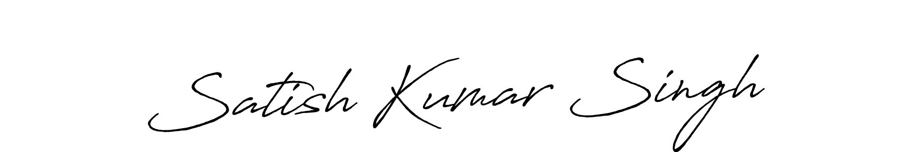 Create a beautiful signature design for name Satish Kumar Singh. With this signature (Antro_Vectra_Bolder) fonts, you can make a handwritten signature for free. Satish Kumar Singh signature style 7 images and pictures png