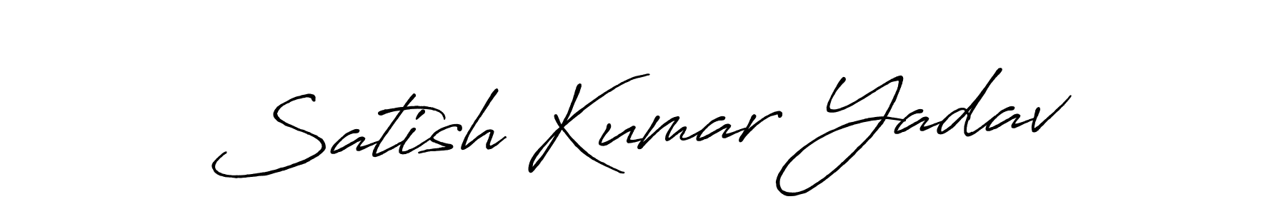 How to make Satish Kumar Yadav signature? Antro_Vectra_Bolder is a professional autograph style. Create handwritten signature for Satish Kumar Yadav name. Satish Kumar Yadav signature style 7 images and pictures png