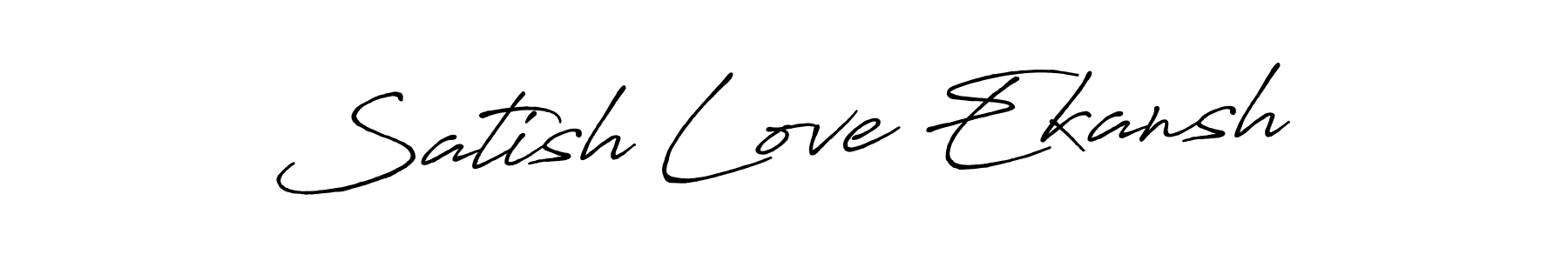 Make a beautiful signature design for name Satish Love Ekansh. With this signature (Antro_Vectra_Bolder) style, you can create a handwritten signature for free. Satish Love Ekansh signature style 7 images and pictures png