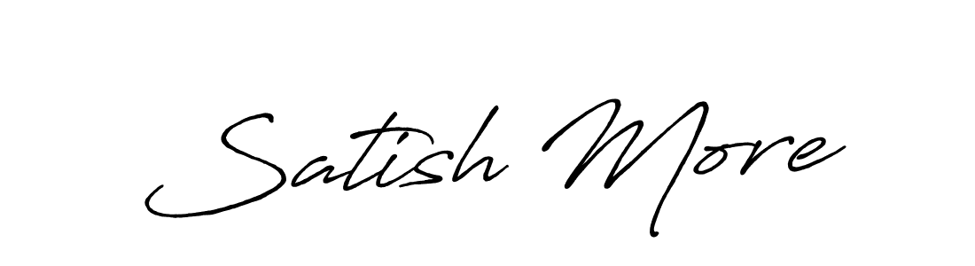 Design your own signature with our free online signature maker. With this signature software, you can create a handwritten (Antro_Vectra_Bolder) signature for name Satish More. Satish More signature style 7 images and pictures png