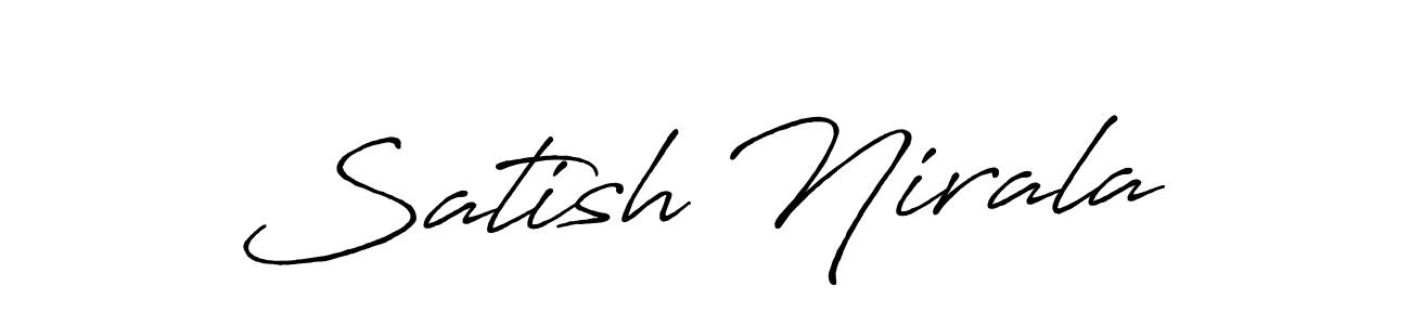 Design your own signature with our free online signature maker. With this signature software, you can create a handwritten (Antro_Vectra_Bolder) signature for name Satish Nirala. Satish Nirala signature style 7 images and pictures png