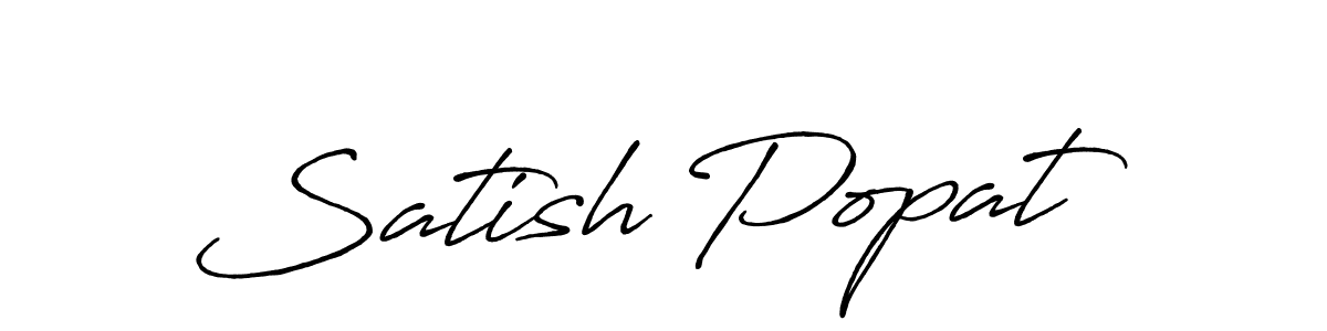 Make a beautiful signature design for name Satish Popat. With this signature (Antro_Vectra_Bolder) style, you can create a handwritten signature for free. Satish Popat signature style 7 images and pictures png