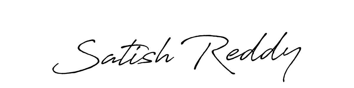 Satish Reddy stylish signature style. Best Handwritten Sign (Antro_Vectra_Bolder) for my name. Handwritten Signature Collection Ideas for my name Satish Reddy. Satish Reddy signature style 7 images and pictures png