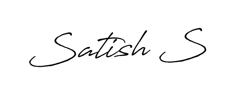 It looks lik you need a new signature style for name Satish S. Design unique handwritten (Antro_Vectra_Bolder) signature with our free signature maker in just a few clicks. Satish S signature style 7 images and pictures png