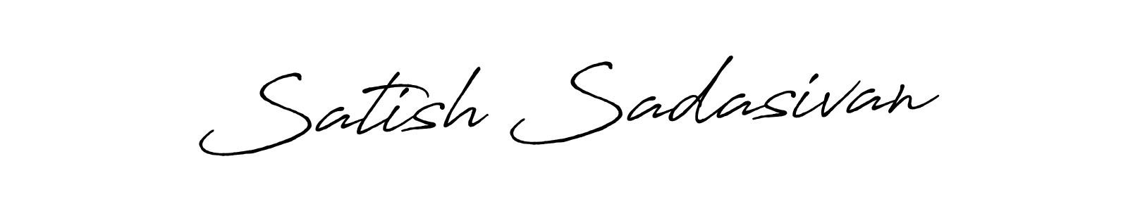 How to make Satish Sadasivan name signature. Use Antro_Vectra_Bolder style for creating short signs online. This is the latest handwritten sign. Satish Sadasivan signature style 7 images and pictures png