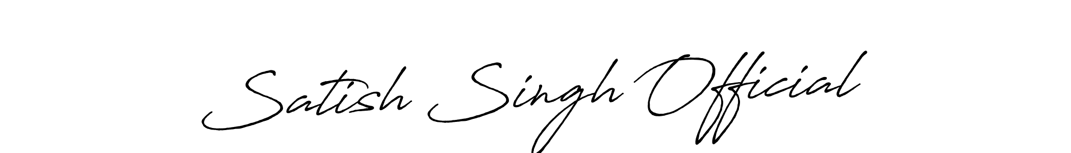 Also we have Satish Singh Official name is the best signature style. Create professional handwritten signature collection using Antro_Vectra_Bolder autograph style. Satish Singh Official signature style 7 images and pictures png