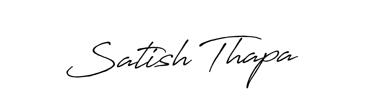 The best way (Antro_Vectra_Bolder) to make a short signature is to pick only two or three words in your name. The name Satish Thapa include a total of six letters. For converting this name. Satish Thapa signature style 7 images and pictures png