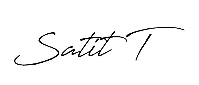 Use a signature maker to create a handwritten signature online. With this signature software, you can design (Antro_Vectra_Bolder) your own signature for name Satit T. Satit T signature style 7 images and pictures png