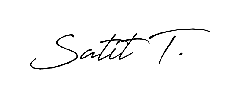 Similarly Antro_Vectra_Bolder is the best handwritten signature design. Signature creator online .You can use it as an online autograph creator for name Satit T.. Satit T. signature style 7 images and pictures png