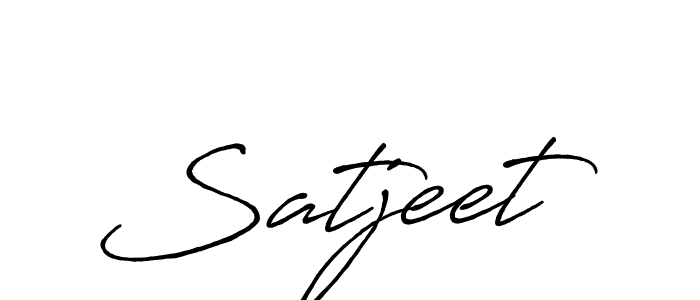 Design your own signature with our free online signature maker. With this signature software, you can create a handwritten (Antro_Vectra_Bolder) signature for name Satjeet. Satjeet signature style 7 images and pictures png