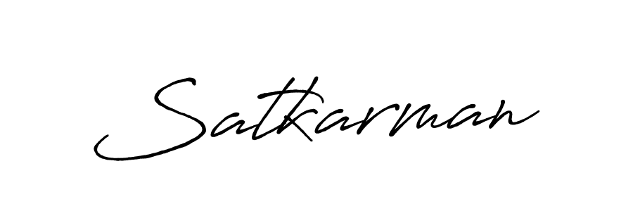 Use a signature maker to create a handwritten signature online. With this signature software, you can design (Antro_Vectra_Bolder) your own signature for name Satkarman. Satkarman signature style 7 images and pictures png