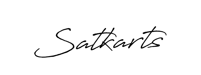 Use a signature maker to create a handwritten signature online. With this signature software, you can design (Antro_Vectra_Bolder) your own signature for name Satkarts. Satkarts signature style 7 images and pictures png