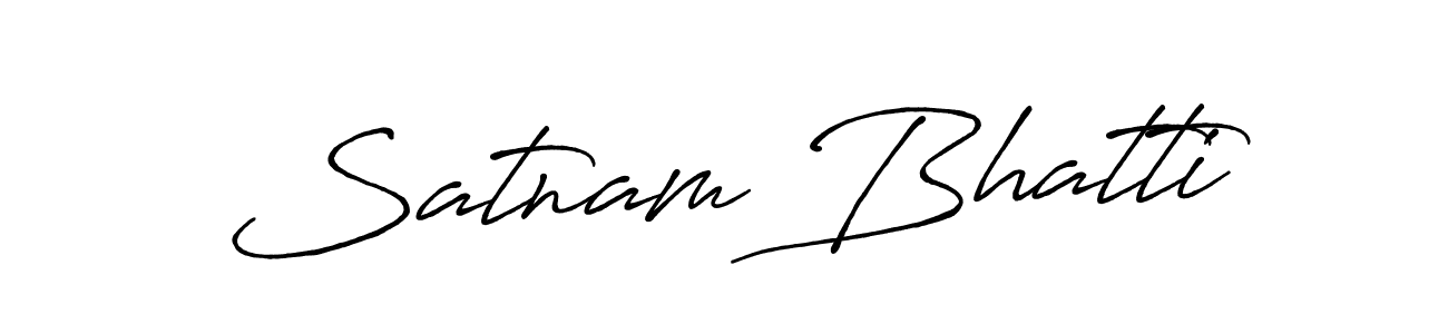 The best way (Antro_Vectra_Bolder) to make a short signature is to pick only two or three words in your name. The name Satnam Bhatti include a total of six letters. For converting this name. Satnam Bhatti signature style 7 images and pictures png