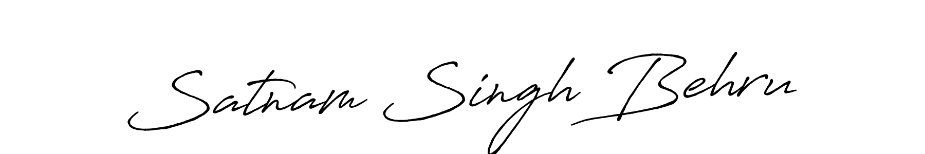 Satnam Singh Behru stylish signature style. Best Handwritten Sign (Antro_Vectra_Bolder) for my name. Handwritten Signature Collection Ideas for my name Satnam Singh Behru. Satnam Singh Behru signature style 7 images and pictures png