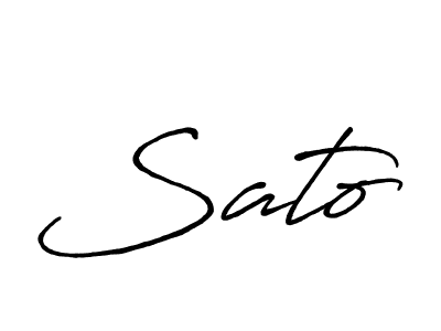How to make Sato signature? Antro_Vectra_Bolder is a professional autograph style. Create handwritten signature for Sato name. Sato signature style 7 images and pictures png