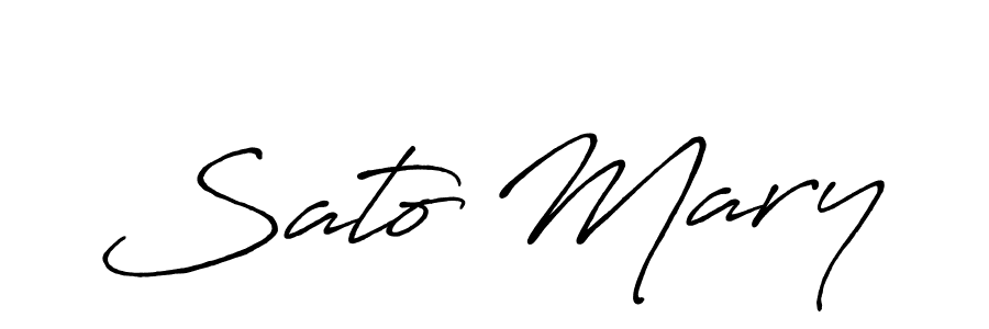 Design your own signature with our free online signature maker. With this signature software, you can create a handwritten (Antro_Vectra_Bolder) signature for name Sato Mary. Sato Mary signature style 7 images and pictures png