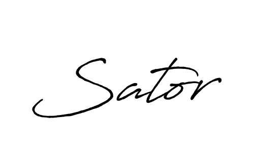 Make a beautiful signature design for name Sator. With this signature (Antro_Vectra_Bolder) style, you can create a handwritten signature for free. Sator signature style 7 images and pictures png