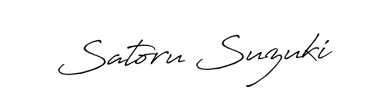 Design your own signature with our free online signature maker. With this signature software, you can create a handwritten (Antro_Vectra_Bolder) signature for name Satoru Suzuki. Satoru Suzuki signature style 7 images and pictures png