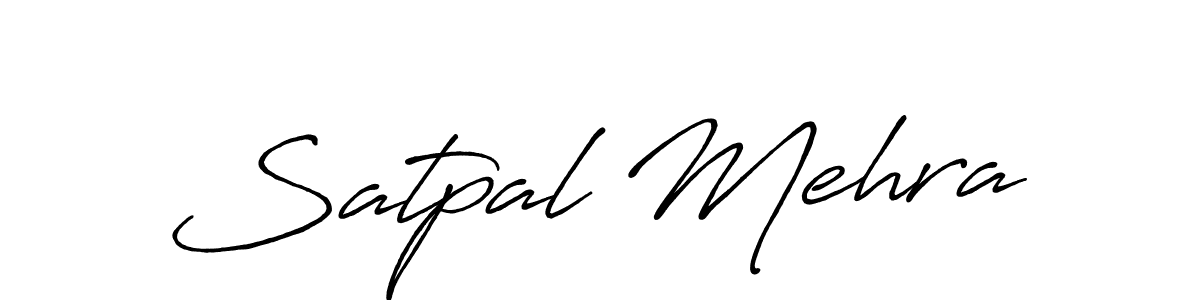 Satpal Mehra stylish signature style. Best Handwritten Sign (Antro_Vectra_Bolder) for my name. Handwritten Signature Collection Ideas for my name Satpal Mehra. Satpal Mehra signature style 7 images and pictures png