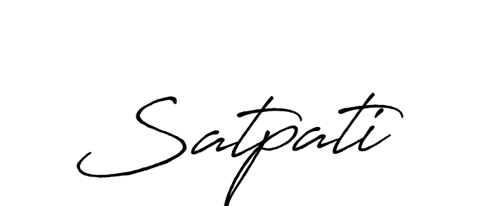 Use a signature maker to create a handwritten signature online. With this signature software, you can design (Antro_Vectra_Bolder) your own signature for name Satpati. Satpati signature style 7 images and pictures png