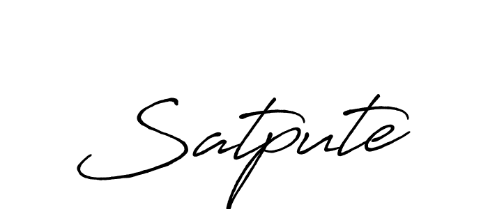 Design your own signature with our free online signature maker. With this signature software, you can create a handwritten (Antro_Vectra_Bolder) signature for name Satpute. Satpute signature style 7 images and pictures png