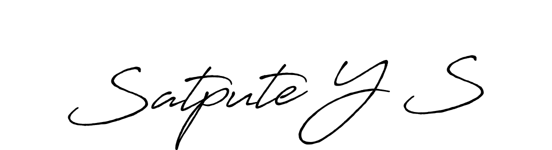 Create a beautiful signature design for name Satpute Y S. With this signature (Antro_Vectra_Bolder) fonts, you can make a handwritten signature for free. Satpute Y S signature style 7 images and pictures png