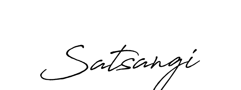 Make a beautiful signature design for name Satsangi. With this signature (Antro_Vectra_Bolder) style, you can create a handwritten signature for free. Satsangi signature style 7 images and pictures png