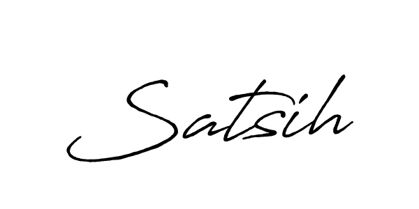 How to make Satsih name signature. Use Antro_Vectra_Bolder style for creating short signs online. This is the latest handwritten sign. Satsih signature style 7 images and pictures png