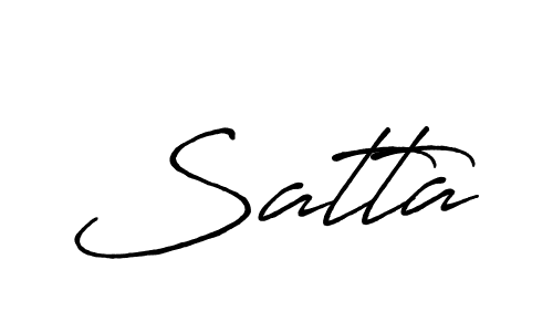 Make a beautiful signature design for name Satta. With this signature (Antro_Vectra_Bolder) style, you can create a handwritten signature for free. Satta signature style 7 images and pictures png