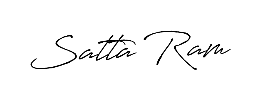 Design your own signature with our free online signature maker. With this signature software, you can create a handwritten (Antro_Vectra_Bolder) signature for name Satta Ram. Satta Ram signature style 7 images and pictures png