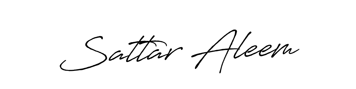 Also we have Sattar Aleem name is the best signature style. Create professional handwritten signature collection using Antro_Vectra_Bolder autograph style. Sattar Aleem signature style 7 images and pictures png