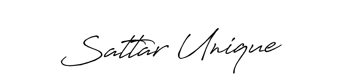 Create a beautiful signature design for name Sattar Unique. With this signature (Antro_Vectra_Bolder) fonts, you can make a handwritten signature for free. Sattar Unique signature style 7 images and pictures png