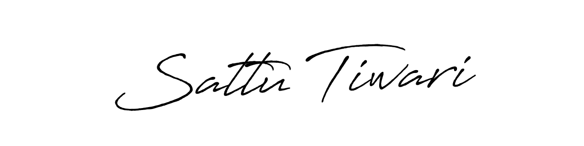 How to make Sattu Tiwari name signature. Use Antro_Vectra_Bolder style for creating short signs online. This is the latest handwritten sign. Sattu Tiwari signature style 7 images and pictures png