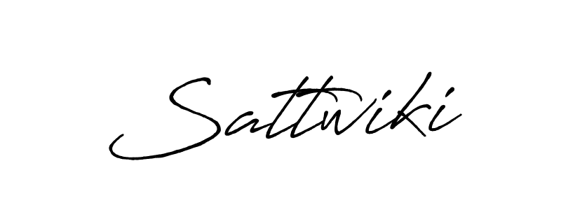 if you are searching for the best signature style for your name Sattwiki. so please give up your signature search. here we have designed multiple signature styles  using Antro_Vectra_Bolder. Sattwiki signature style 7 images and pictures png