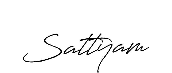 How to make Sattyam name signature. Use Antro_Vectra_Bolder style for creating short signs online. This is the latest handwritten sign. Sattyam signature style 7 images and pictures png