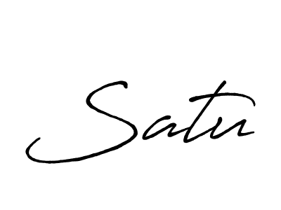 Best and Professional Signature Style for Satu. Antro_Vectra_Bolder Best Signature Style Collection. Satu signature style 7 images and pictures png