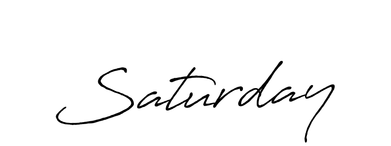 Also we have Saturday name is the best signature style. Create professional handwritten signature collection using Antro_Vectra_Bolder autograph style. Saturday signature style 7 images and pictures png