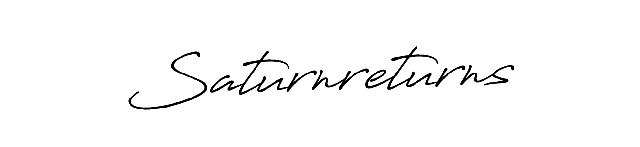 Make a beautiful signature design for name Saturnreturns. With this signature (Antro_Vectra_Bolder) style, you can create a handwritten signature for free. Saturnreturns signature style 7 images and pictures png