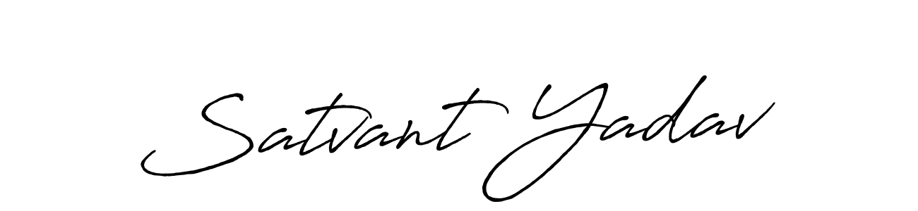 Design your own signature with our free online signature maker. With this signature software, you can create a handwritten (Antro_Vectra_Bolder) signature for name Satvant Yadav. Satvant Yadav signature style 7 images and pictures png