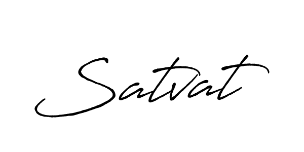 How to make Satvat name signature. Use Antro_Vectra_Bolder style for creating short signs online. This is the latest handwritten sign. Satvat signature style 7 images and pictures png