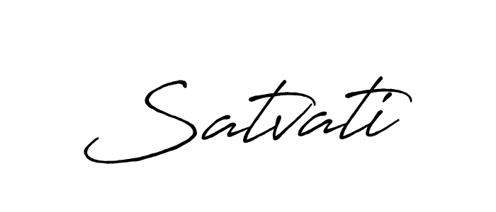 How to make Satvati name signature. Use Antro_Vectra_Bolder style for creating short signs online. This is the latest handwritten sign. Satvati signature style 7 images and pictures png