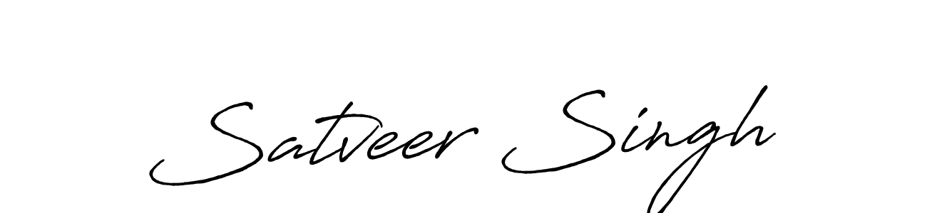 Make a beautiful signature design for name Satveer Singh. With this signature (Antro_Vectra_Bolder) style, you can create a handwritten signature for free. Satveer Singh signature style 7 images and pictures png