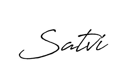 How to make Satvi signature? Antro_Vectra_Bolder is a professional autograph style. Create handwritten signature for Satvi name. Satvi signature style 7 images and pictures png