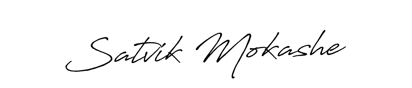 Design your own signature with our free online signature maker. With this signature software, you can create a handwritten (Antro_Vectra_Bolder) signature for name Satvik Mokashe. Satvik Mokashe signature style 7 images and pictures png