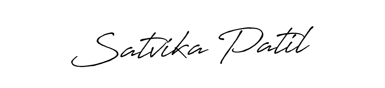 Satvika Patil stylish signature style. Best Handwritten Sign (Antro_Vectra_Bolder) for my name. Handwritten Signature Collection Ideas for my name Satvika Patil. Satvika Patil signature style 7 images and pictures png