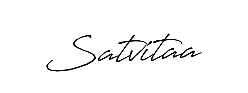 Make a beautiful signature design for name Satvitaa. With this signature (Antro_Vectra_Bolder) style, you can create a handwritten signature for free. Satvitaa signature style 7 images and pictures png