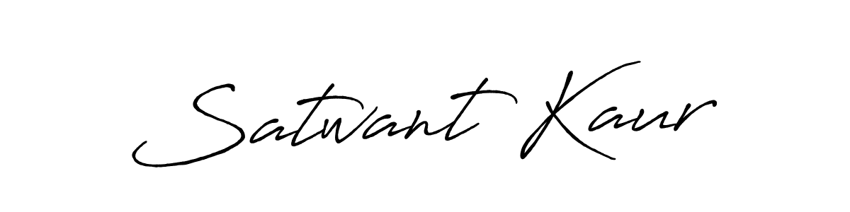 Satwant Kaur stylish signature style. Best Handwritten Sign (Antro_Vectra_Bolder) for my name. Handwritten Signature Collection Ideas for my name Satwant Kaur. Satwant Kaur signature style 7 images and pictures png