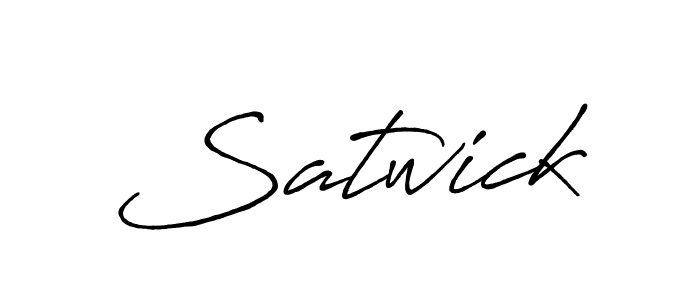 The best way (Antro_Vectra_Bolder) to make a short signature is to pick only two or three words in your name. The name Satwick include a total of six letters. For converting this name. Satwick signature style 7 images and pictures png